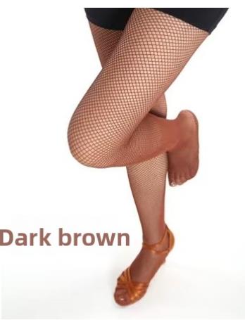 Harte Netz-Profistrümpfe Damen Latein-Tanzkleid Damen Standard-Latein-Tanzstrümpfe Elastische Latein-Strumpfhosen L high 170-185cm brown