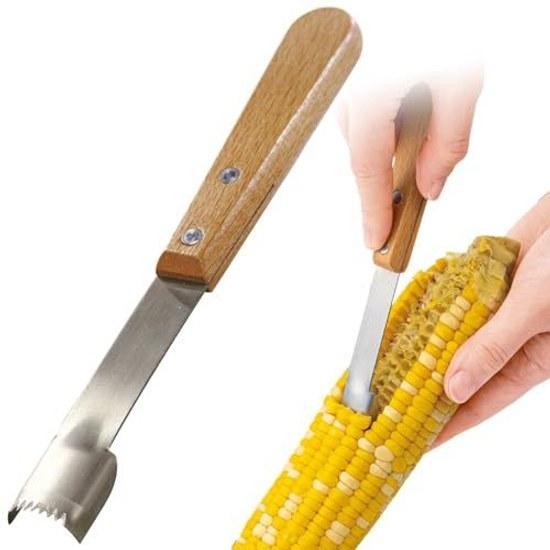 Komolife Sakutto Hagaseru Corn Peeler Kernel Remover Peeling Tool Stainless Steel Cleans Easily Time-Saving Quickly Remove Kernels. Made Easy Clean It