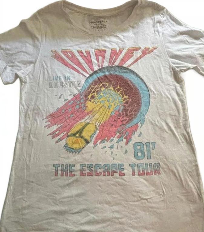 

JOURNEY live in Houston 81#039 The Escape Tour S5XL Graphic Reprint PA8960 Unisex T-Shirt XXXL