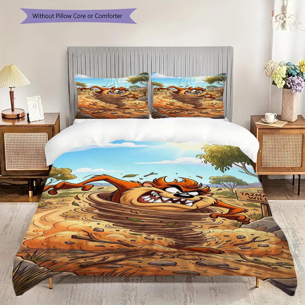Tazmanian Devil Wilds Bedding 1 Duvet Cover 2 Pillowcase Without Core Duvet Cover And Pillowcase Bedding Set Christmas Birthday Gift