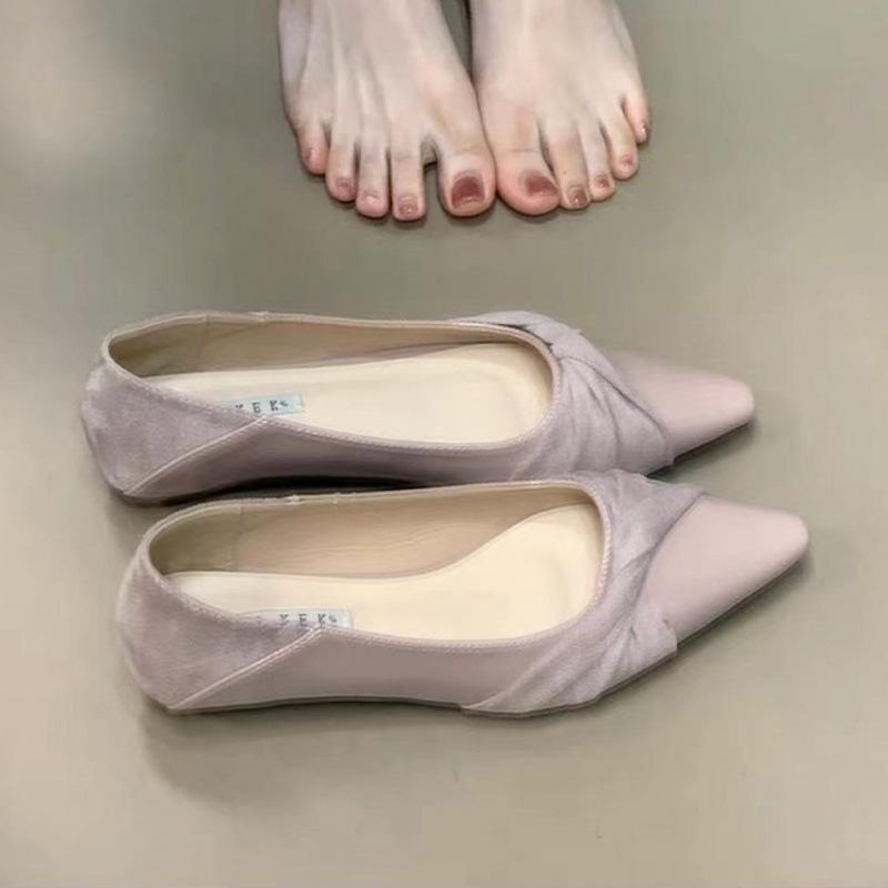 Premium Version of French Beautiful Pointed Head Shallow Mouth Single Shoes Women's 2025 New Models with Skirts To Increase the Height In the Evening