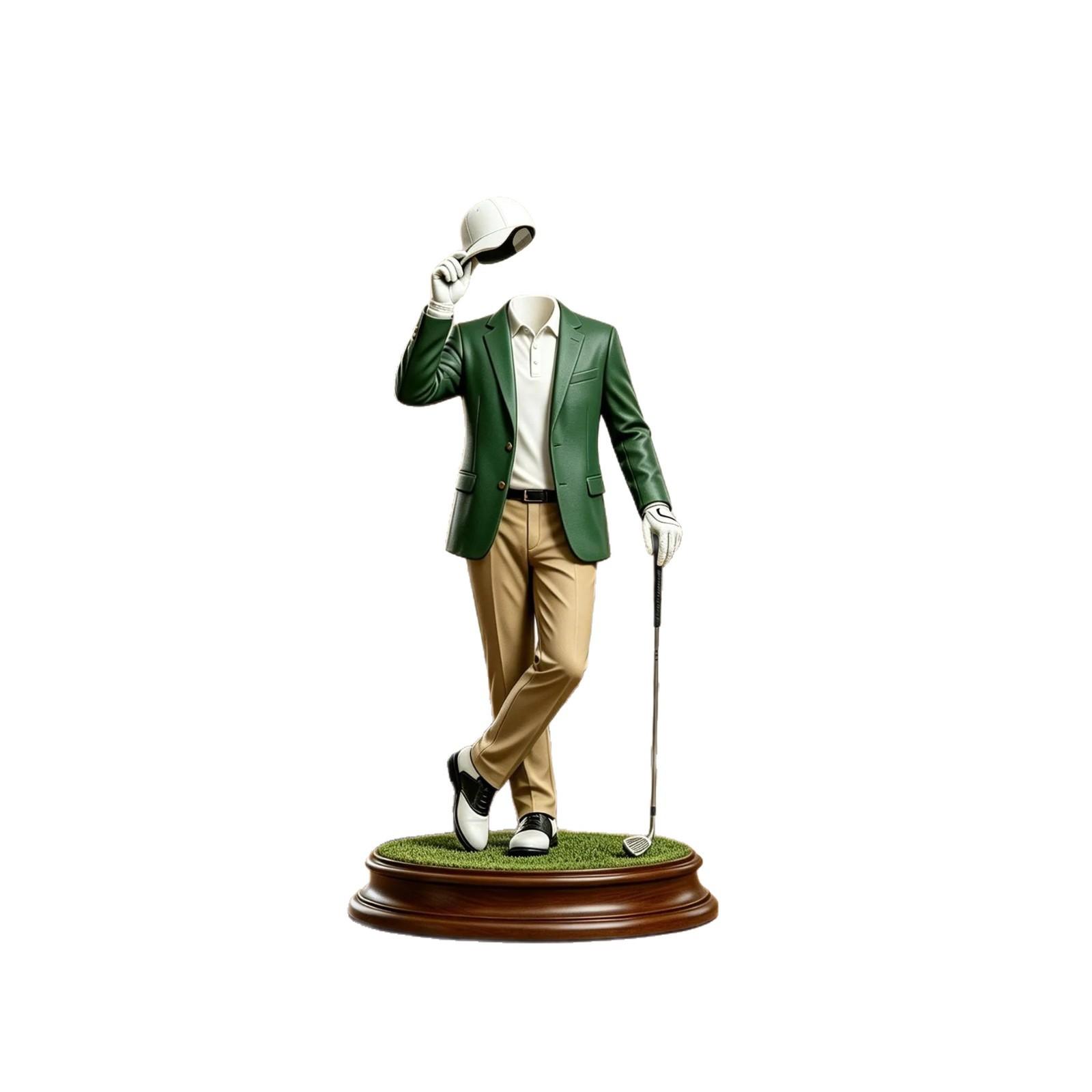 Golf Gentleman Figurine, Eco-Friendly PLA 3D Print, 15cm Home/Office Decor 15cm