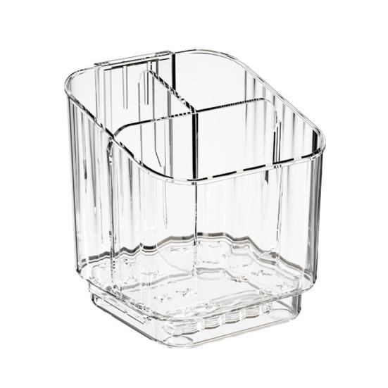 

Тримач для зубних щіток з піддоном для стікання 3 відділення Тримач для зубних щіток і пасти зі знімною перегородкою Настінний або настільний органайзер для ванної кімнати