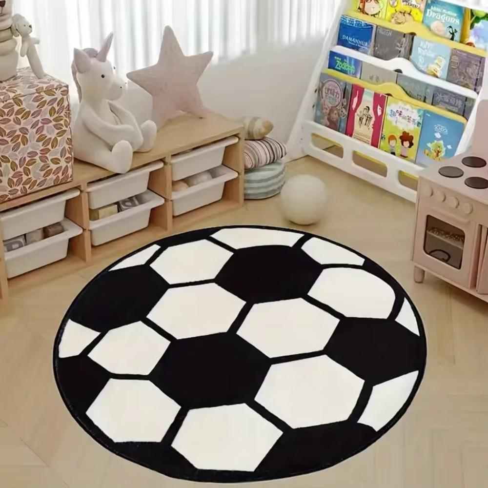 Sportball Realistischer Basketball Baseball Fußball Runde Matte Rutschfester Teppich Teppich für Wohnzimmer Spielzimmer Heimdekoration Schlafzimmerteppiche