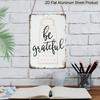 2D Flat, 1pc "Be Grateful" Grater Aluminium Sign - 8"x12" Rustic Pink & White Kitchen Decor, Cheese Grater Accent Wall Art, Perfect for Farmhouse