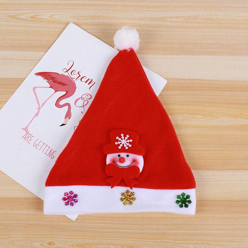 Christmas Gift Christmas Decal Cartoon Christmas Hat Santa Claus Snowman Fawn Glowing Hat Party Decoration