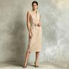 Women's Sleeveless Dress with Pockets and Belt, Casual Summer Outfit