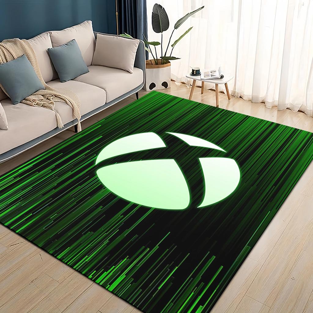 27 Styl Nový Xbox Herní Hráč Logo Hráč Koberec Koberec pro Obývací Pokoj Ložnice Bytová Dekorace, dětská Hra Protiskluzový pro Pohovku Rohožka