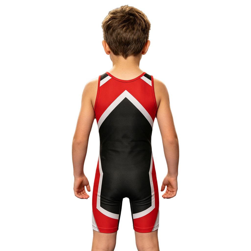 Canottiera da Lotta per Ragazzi Color Block Senza Maniche Lunghezza Coscia Body per Sport Allenamento Esercizio Ciclismo Allenamento
