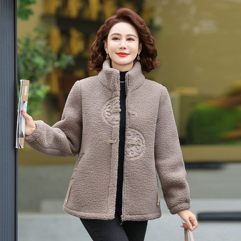 Winter Women's Cotton-padded Jacket, Granular Plus Velvet Thick Padded Jacket, Warm Jacket, Clothes