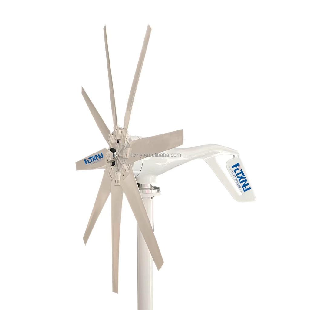 Sıcak Satış 1kw 1000w Güneş ve Rüzgar Türbini Hibrit Sistemi Güneş Dikey Eksenli Rüzgar Enerjisi Jeneratörü Ev Kullanımı İçin Windkraftanlage