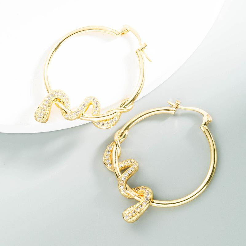 Women's Hoop Earring Bohemian O Shaped Creative Rice Beads Exaggerated Accessories Earrings