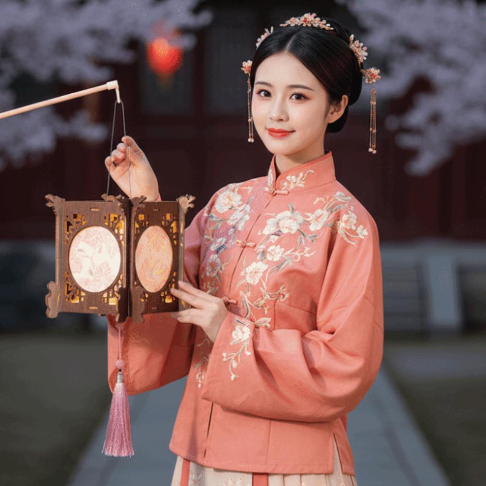 Traditional Retro Lantern DIY Handmade Mid Autumn Craft Wooden Lamp Kit  Night