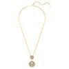 Swarovski Idyllia Pendant with Two Shells Crystal Necklace Women's Gold 5689197