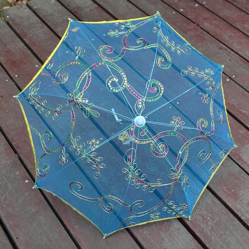 1PC Embroidered Photography Prop Toy Gifts For Girls Decorative Umbrella Dance Accessories Large Size Lace Umbrella