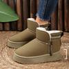 Fashion Winter Thicken Plush Snow Boots Women Side Zip Thick Sole Non Slip Cotton Padded Shoes Plus Size Comfort Platform Ankle Boots