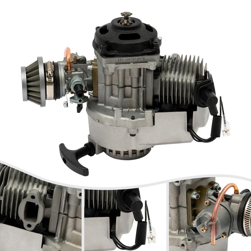 2 Stroke Gas Motor 49cc Mini Motorcycle Engine 12500 Rpm Gasoline Generator 3hp Single Cylinder Dynamo 1.9kw Electronic Ignition