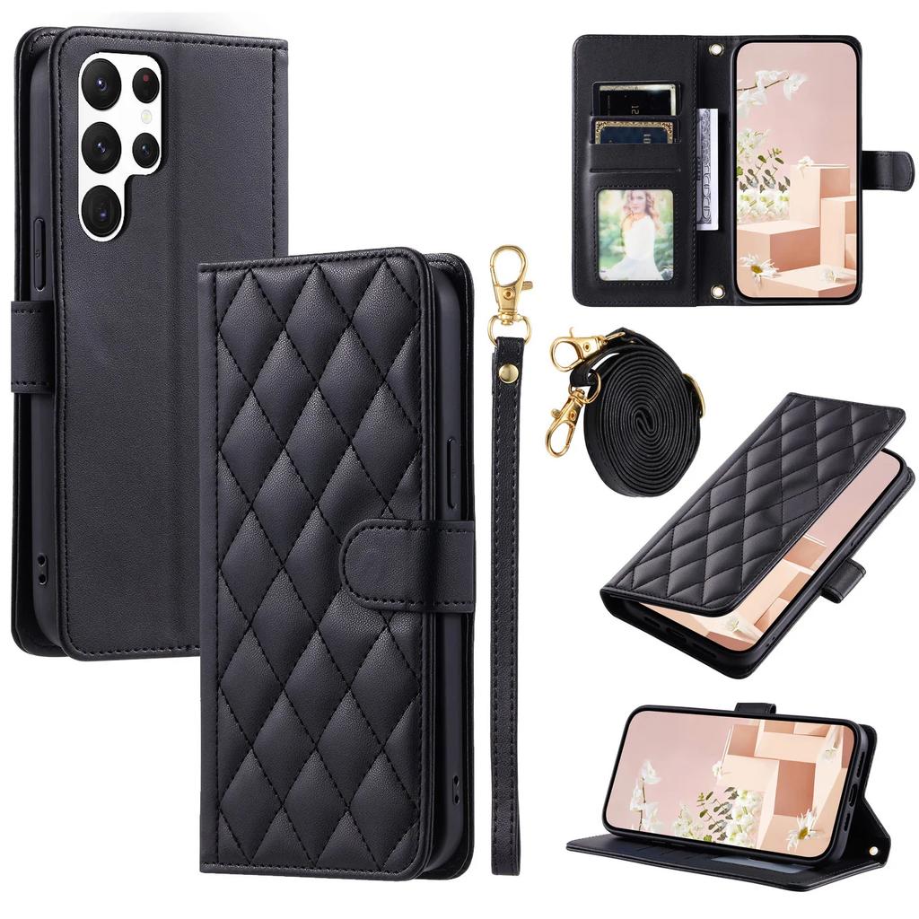 Etui z smyczą crossbody dla Samsunga Galaxy S23 S21 S20 FE S24 S20 Plus S25 Ultra A54 A53 A52S A52 A34 A33 A25 A23 5G A24 4G