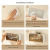 Wall Hanging Storage Box for Jewelry and Cosmetics Space Efficient Bathroom Organizer Dustproof Makeup Accessories Case