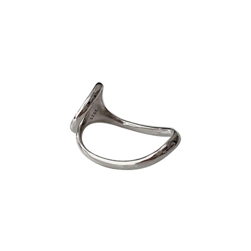 Damen Koreanischer 925er Silber Doppel-Finger Geometrischer Ring - Trendiger, Unregelmäßiger Designschmuck