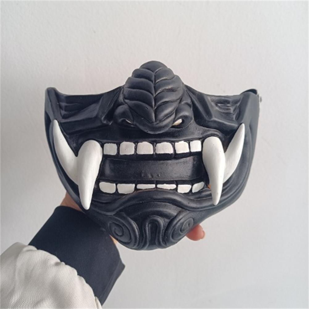 Halloween Cosplay Airsoft Maske Schutzmode Halbgesichtsmaske Prajna Hannya Maske Japanische Samurai Dämon Party Dekor