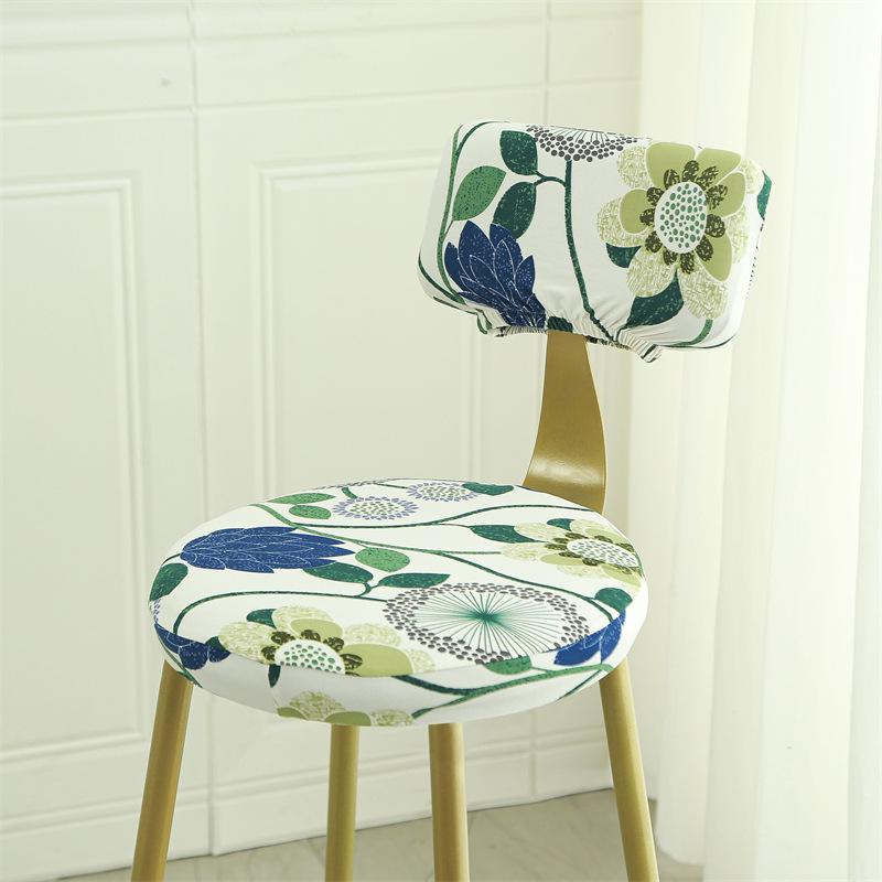 Chair Cover Elastic Universal Round Stool Chair Cover Full Dust Shield Modern Bar Rotating Chair Stool Cover Durable