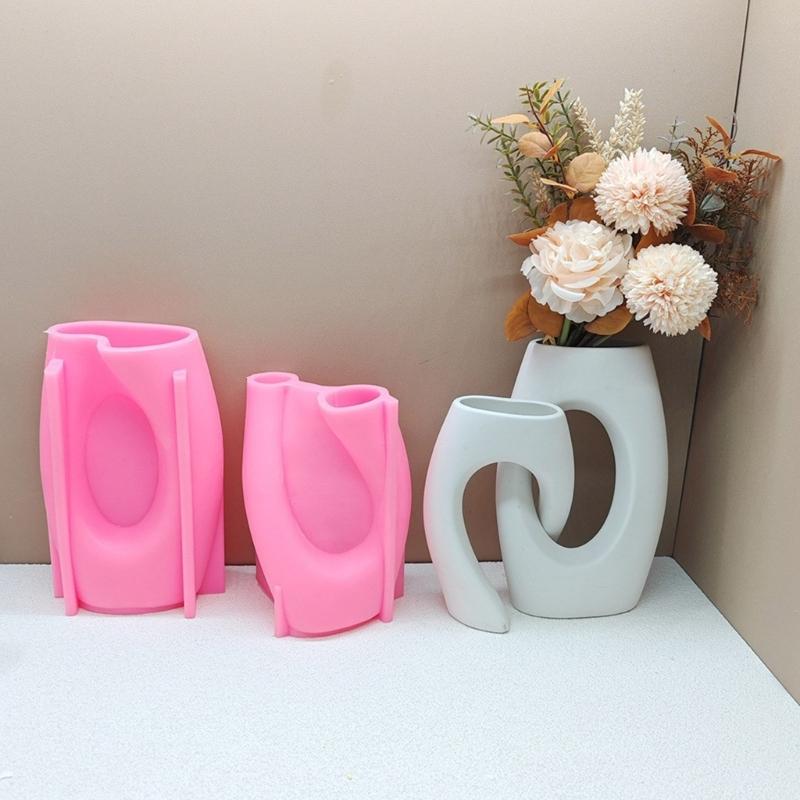 Speziell geformte Vase Harz Formen Sukkulente Blumentopf Silikon Form Beton Zement Gips Form DIYs Handwerk Dekore