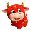 Cuddly Plush Toy Red Cow Stuffed Soft  For Children's New Year Gift
