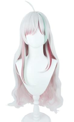 Nozomi Ishigami Cosplay Wig, Silver, Red, and Blue Gradient, Heat-Resistant, Perfect for Costumes, Halloween, and Events