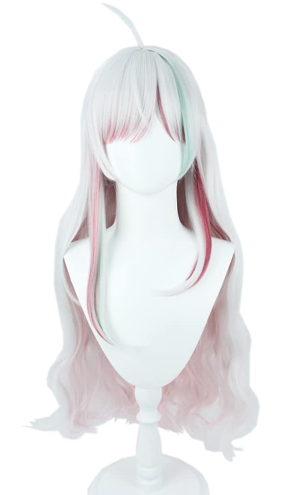 

Косплей-парик Нодзоми Исигами, серебристый, с красным и синим градиентом, термостойкий, идеально подходит для костюмов, Хэллоуина и мероприятий