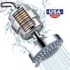 High-Flow 15-Stage Shower Filter: Removes Residual Chlorine & Beautifies Skin with 20-Layer Filter