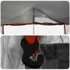 Family Tent with Roof Gray and Orange 600 x 400 x 268 cm
