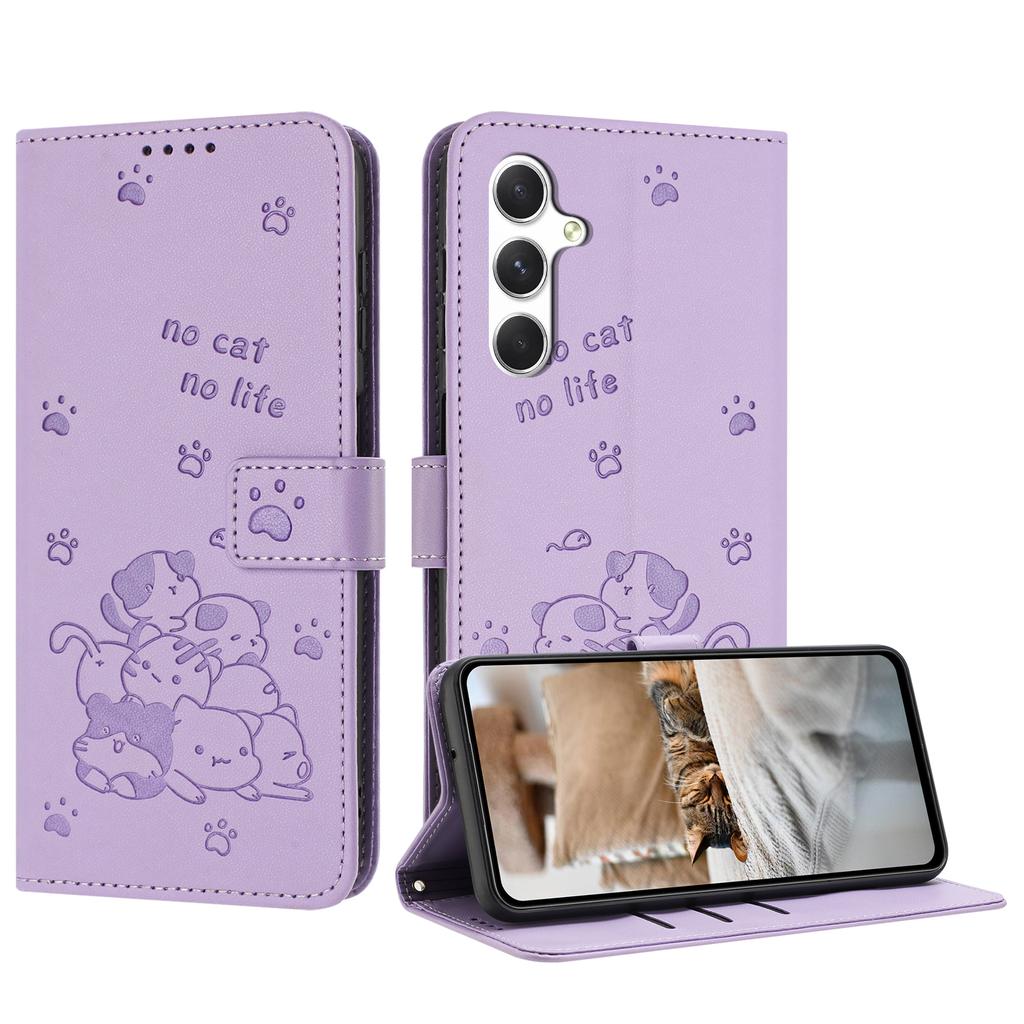 Cute Cat Phone Case for Samsung Galaxy A17 A07 A56 A36 A26 A16 A06 A55 A35 A25 A15 A05S 4G 5G Cases Leather Wallet Flip Cover