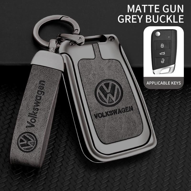 2026 Hot For VW VOLKSWAGEN Car TPU Zinc Alloy Key Case Bag Car Key Chain Metal Key Shell For Volkswagen VW Tiguan MK2 Golf 7 MK7