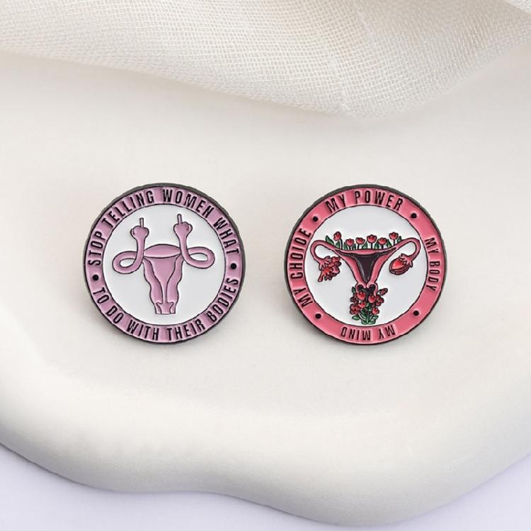 Trendy Women Empowerment Badge Unique Uterus Shaped Pin Trendy Uterus Badge Accessory For Bags And Apparel