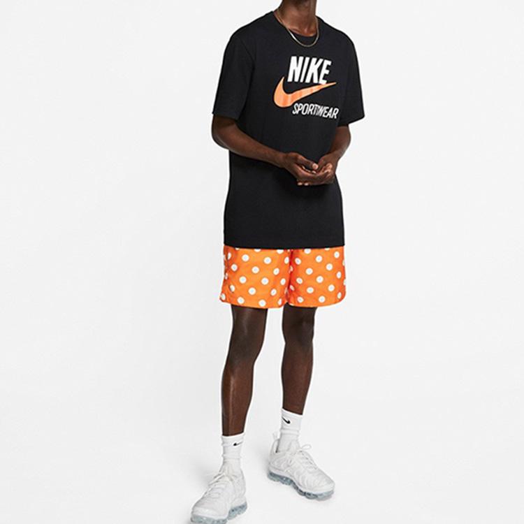 Nike Sportswear Futura Logo Print Short Sleeve T-Shirt Men Tops Black CW7072-010