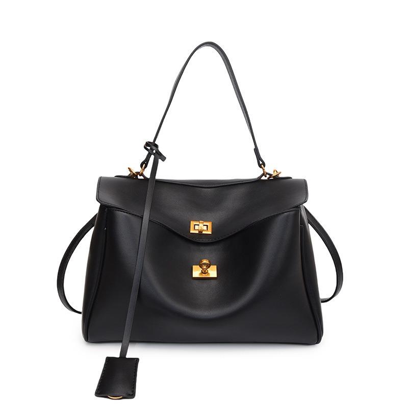 French Style Advanced Texture Soft Surface Tote Bag Women's Simple Large Capacity Elegant Underarm Shoulder Bag Commuter Messenger Bag