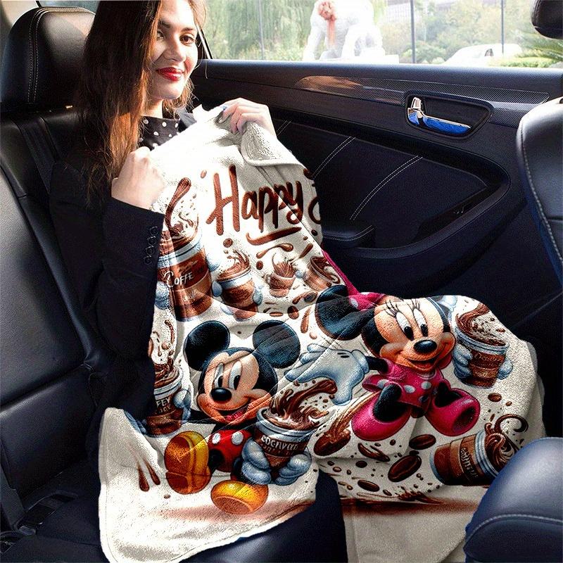 1pc Mickey Printing Blanket - Soft, All-Season Throw for Office Blanket, | Personalized Gift with Adorable Cartoon Design