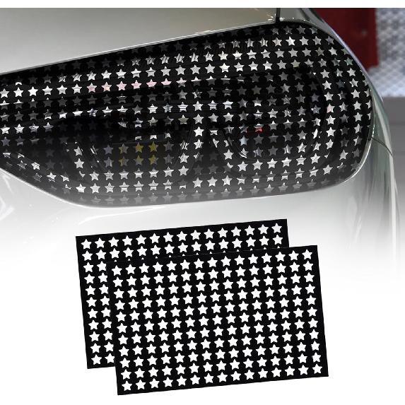 

2 Pack Headlight Taillight Tint Stars Shape Honeycomb Pattern Tail Light Lamp Cover Film Car DIY Self Adhesive Tint Film Sheet 18.89 x 11.81 ,