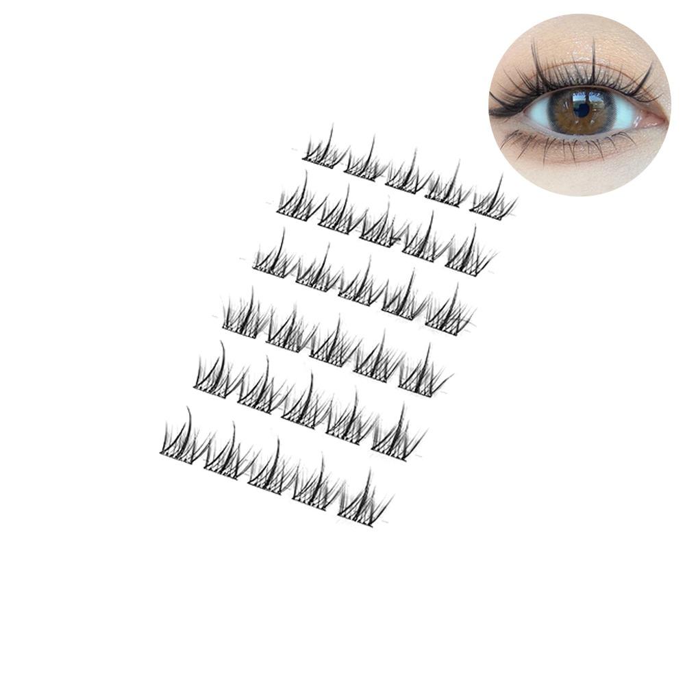 Press On Self Adhesive Cluster Lashes No Glue Needed Individual Eyelash  DIY Eyelash Extension