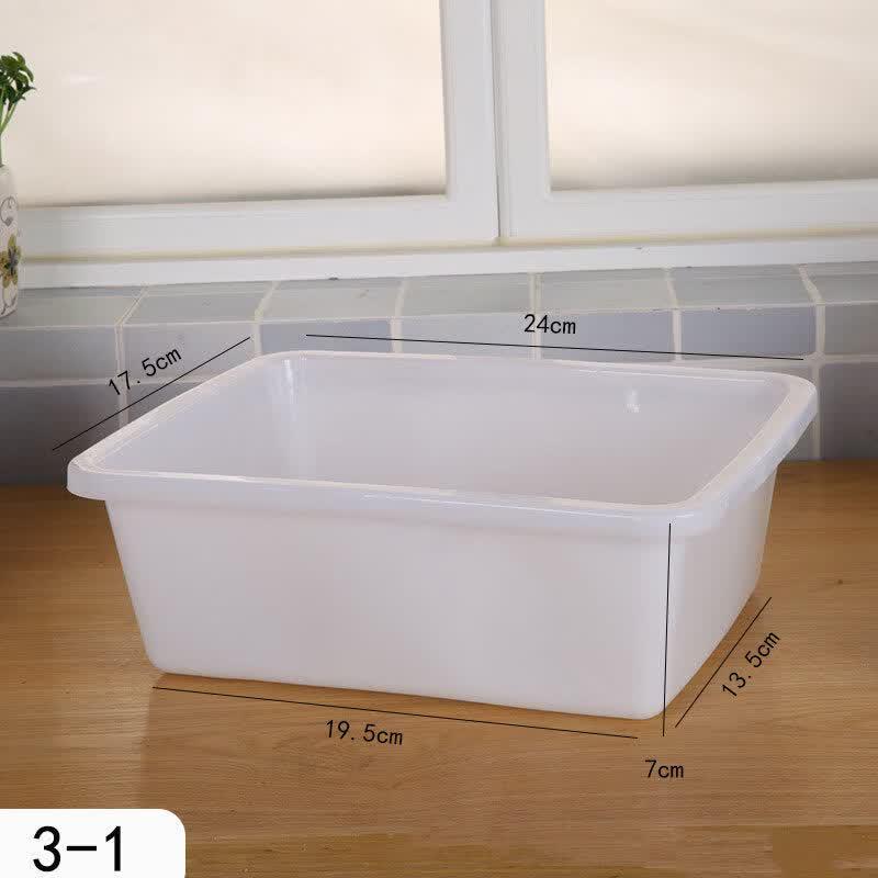 White Rectangular Plastic Food Preservation Container