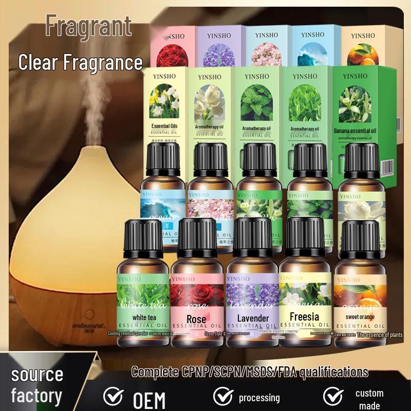 YINSHO Oil-Soluble Aromatherapy Essential Oil 10ml - Long-Lasting Deodorizing Air Freshener for Indoor Bedrooms.