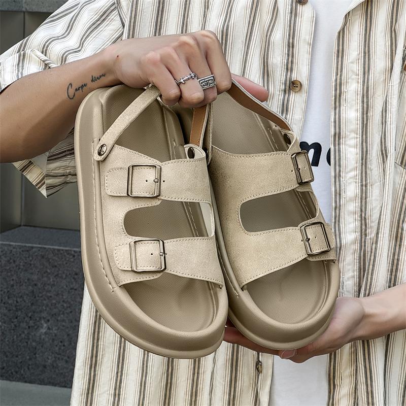 Fashion Comfortable Men's Sandals New Summer Beach Shoes Non-slip Soft Sole Outdoor Sandals Fashionable Casual Shoes Wading Aqua Flats