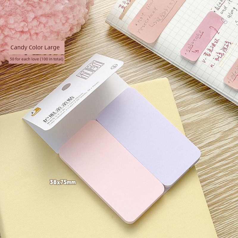 

Grade Three Class Two Minimalist Sticky Notes Primary School Student Special Portable Good-looking Stick Label Sticky School Opening Candy Color Large