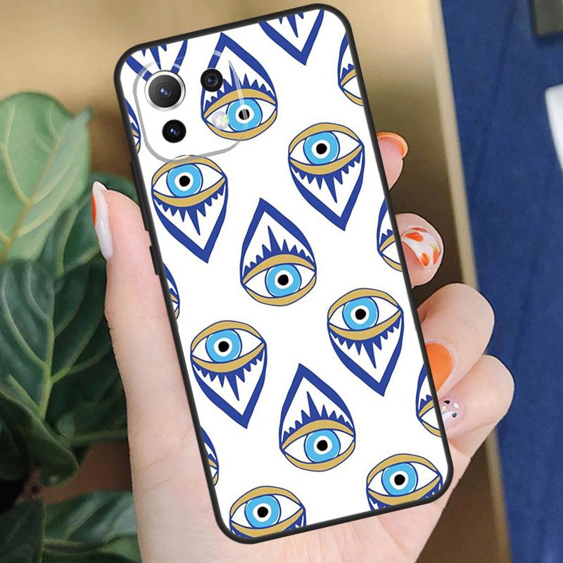 Lucky Eye Blue Evil Eye Print Case For Xiaomi 15 14 Ultra 13T 14T 15T Pro 17 Pro Max POCO F8 F7 F5 F6 X5 X6 X7 Pro Coque