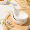 Goose Ceramic Sauce Dish Set Cute Embossed Soy Sauce & Condiment Plates for Sushi Dumplings & Hot Pot Elegant Home Decor Practical Dipping Bowls