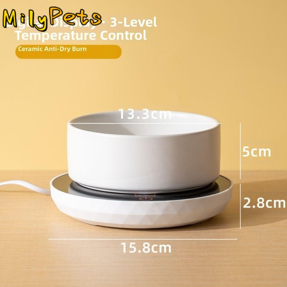 Ceramic Pet Heated Water Bowl Intelligent Temperature Adjustable Cartoon Self-Heating Water Bowl Stable Multifunction