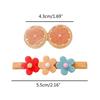 2Pcs Cartoon Fruit Flower Hair Clips Oil Drip Shiny Candy Color Duckbill Hairpin