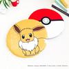 MORIPiLO Pokemon Big Plush Cushion with Ball Memory by Morishita Makura Poké (Eevee) Design, Foam, Brown, 40x40x4cm, (Product Number 370779)
