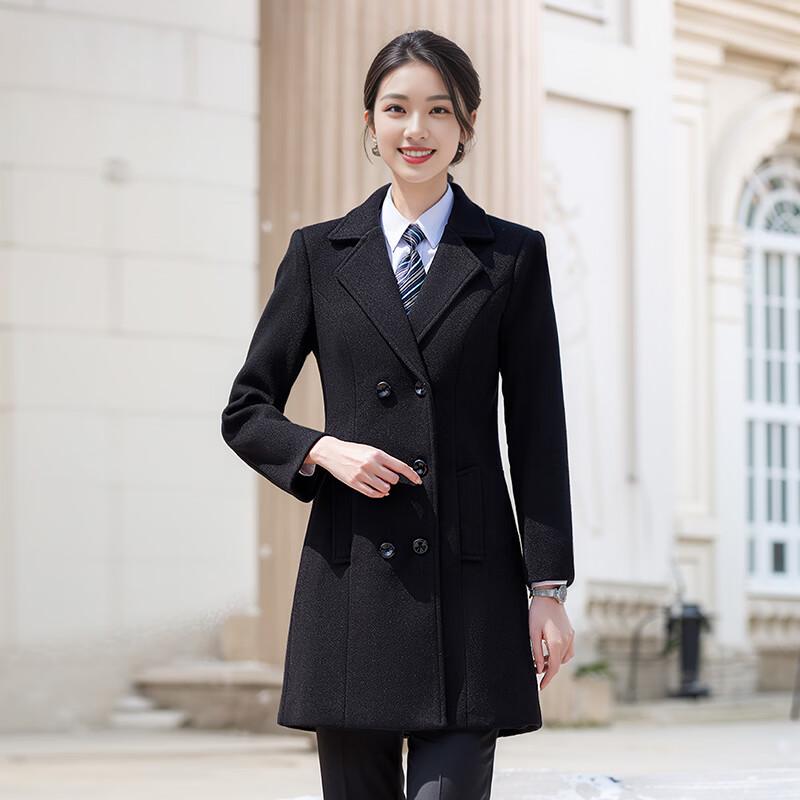 Women's Padded Wool-Blend Professional Winter Overcoat
